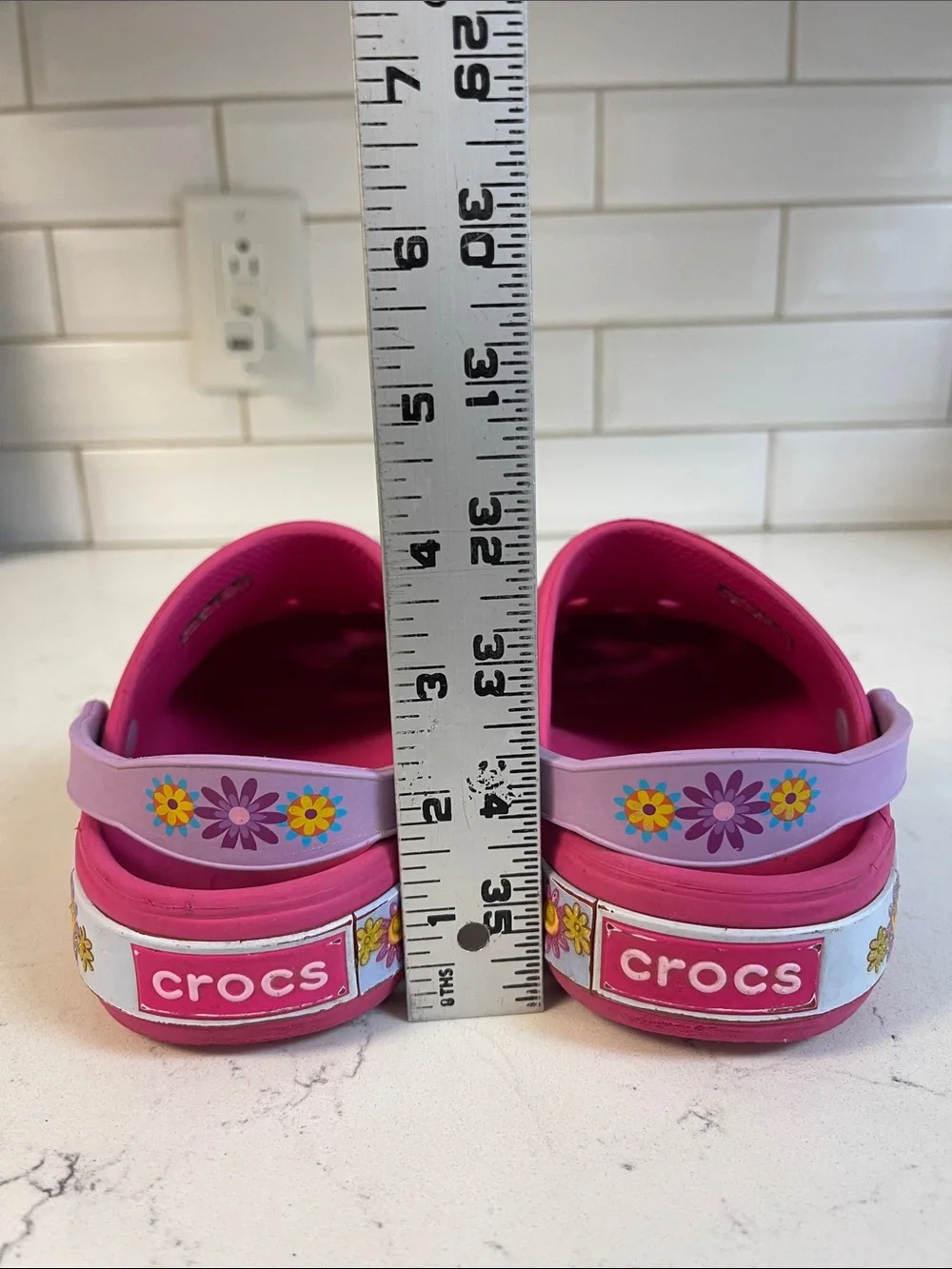 Crocs Kids' Crocband Butterfly Clogs Candy Pink Size 1 Junior Style # 202664